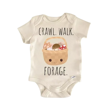 Mushroom Forage Foraging Newborn Baby Onesie® Bodysuit