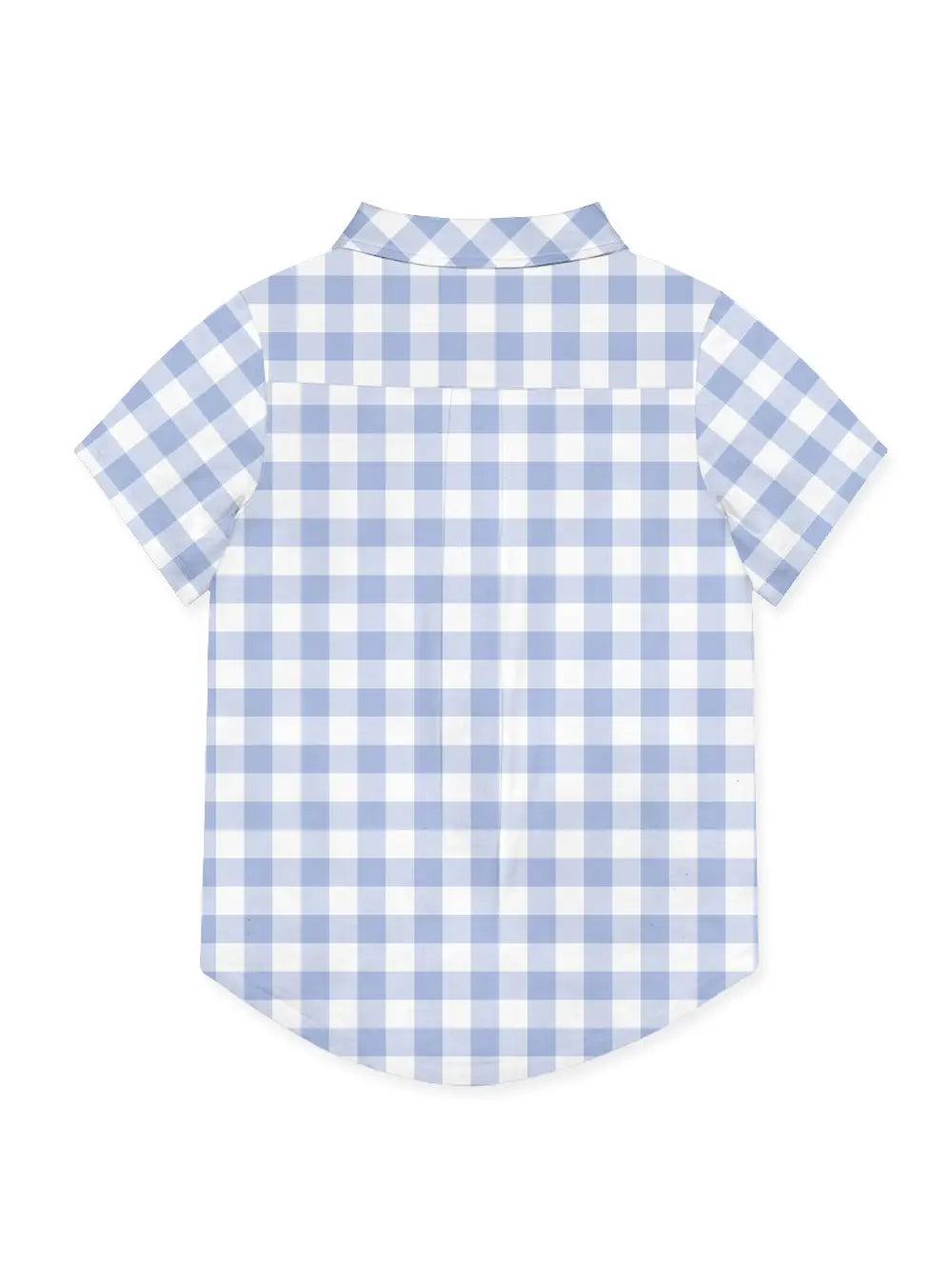 FINAL SALE - Periwinkle & White Gingham Short-Sleeve Button-Up
