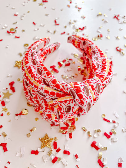 Evie Pearl Handmade LLC - Touchdown Kansas City Knotted Headband