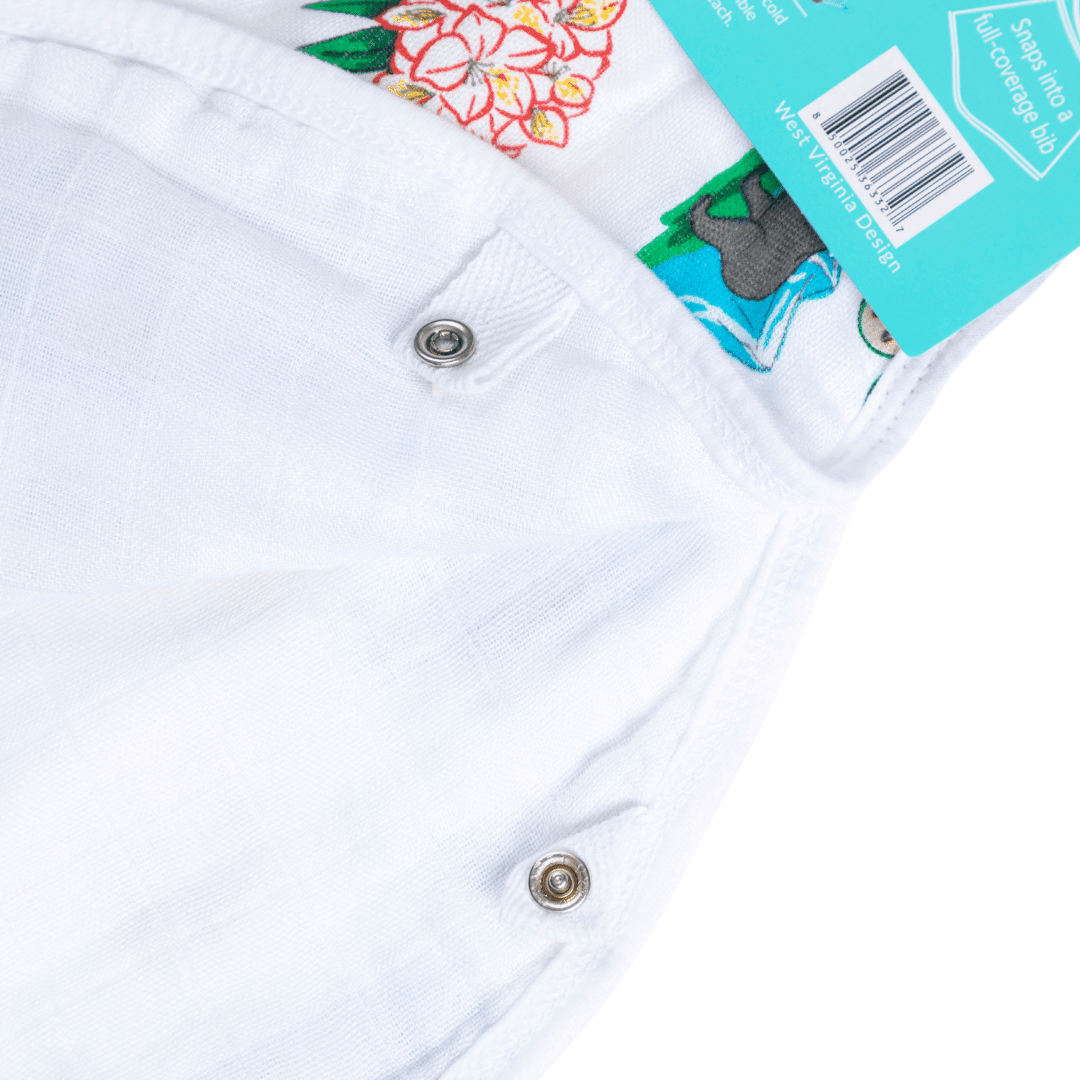 Gift Set: Washington D.C. Baby Muslin Swaddle Blanket and Burp Cloth/Bib Combo Baby Shower Essential for Newborn
