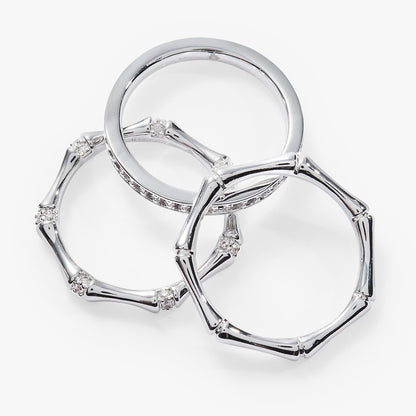 Bamboo Trio Ring Set