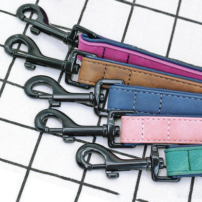 Pull-Resistant Leather Dog Leash