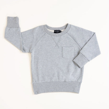 ORGANIC COTTON CREWNECK -  GRAY