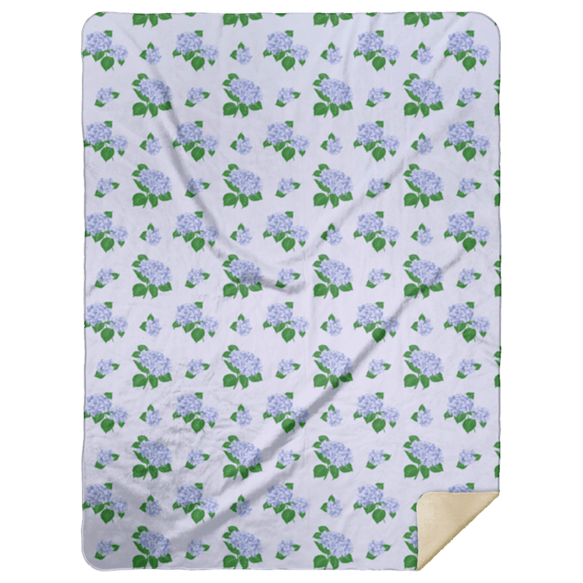 Blue Hydrangea Plush Throw Blanket 60x80 Cozy Hometown Comfort