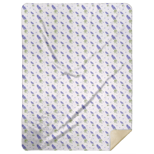 Bluebonnets Plush Throw Blanket 60x80