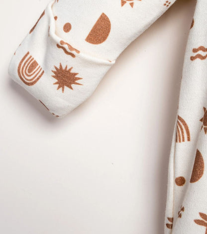 Bohemian Cotton Footed Romper – Cozy Boho Baby Outfit