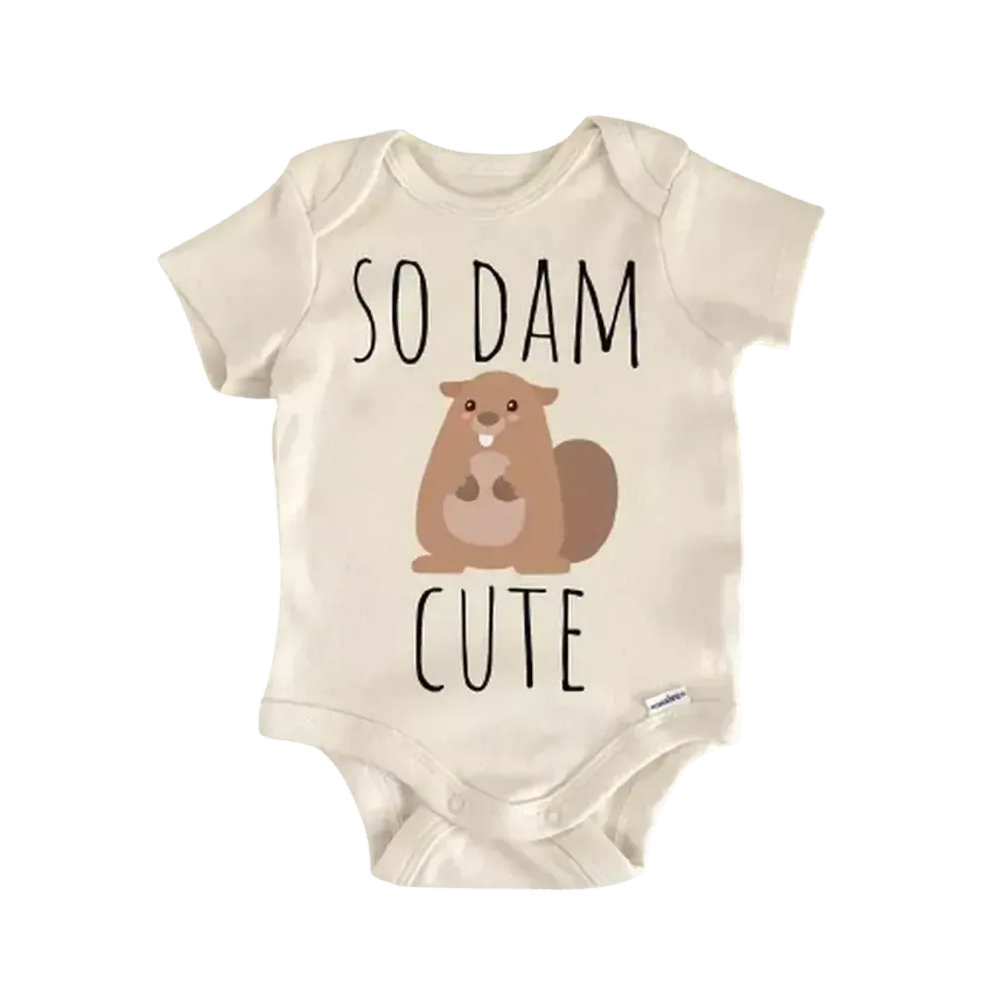 Beaver Dam Animal Newborn Baby Onesie® Bodysuit