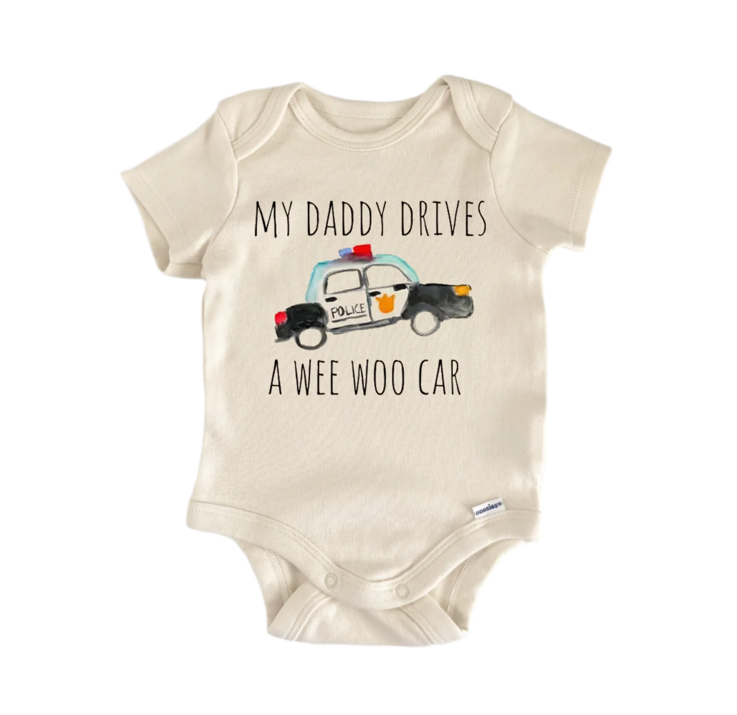 Wee Woo Car Police Newborn Baby Onesie® Bodysuit
