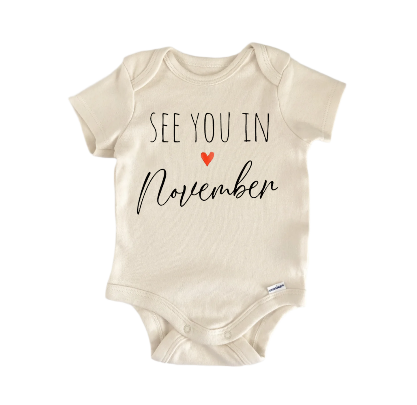 November Announcement Newborn Baby Onesie® Bodysuit