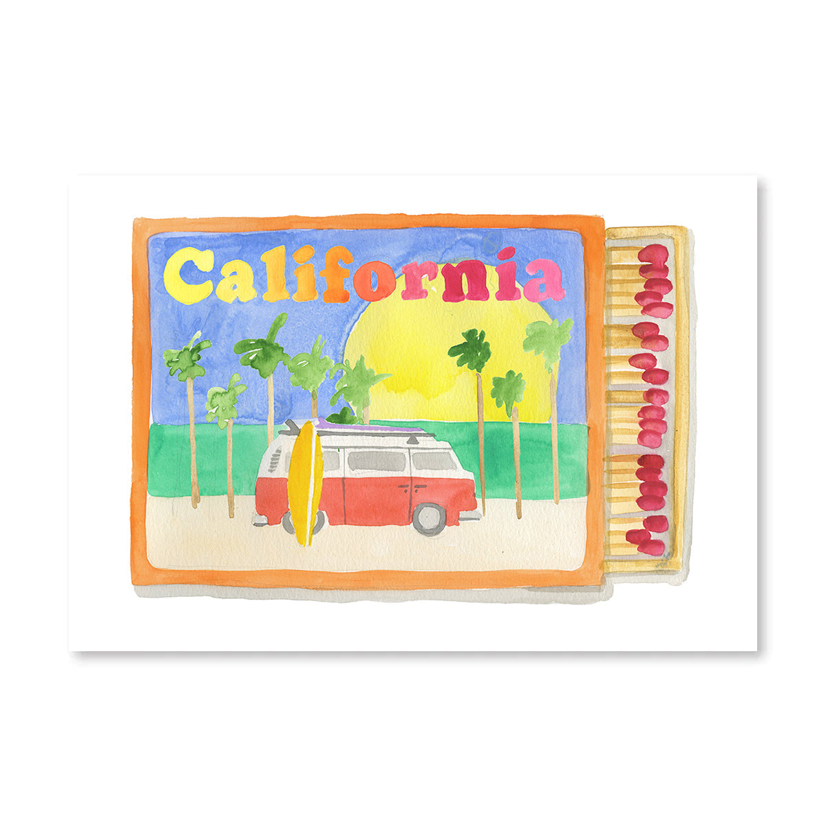 California Matchbook Art Print