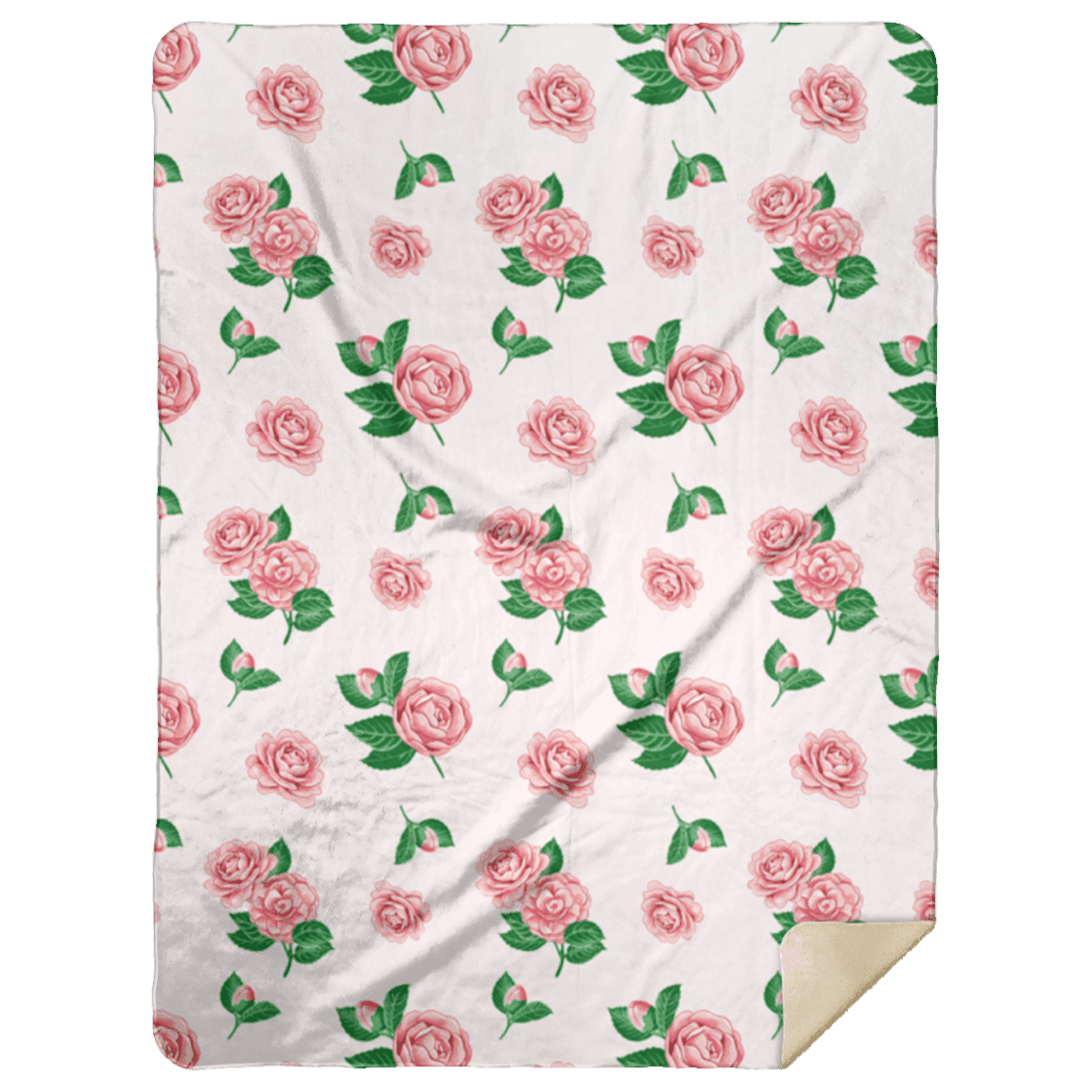 Camellia Plush Throw Blanket 60x80 Nostalgic Hometown Keepsake