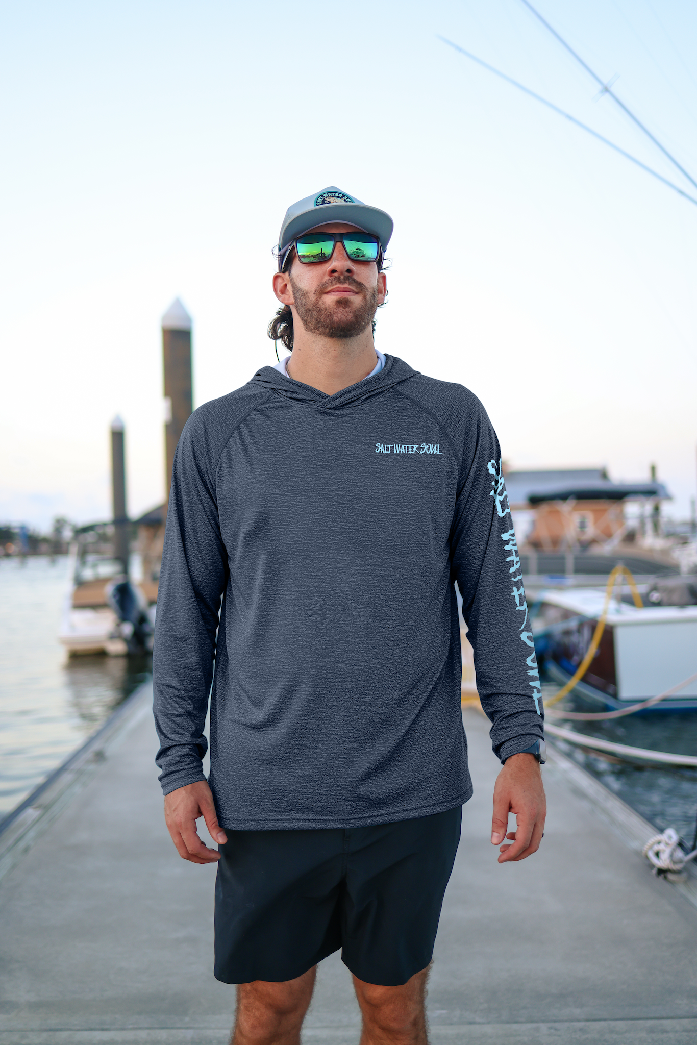 Navy Blue - Flounder Classic Performance Hoodie