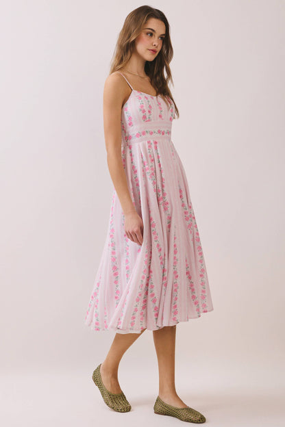 Floral Print Empire Waist Dress