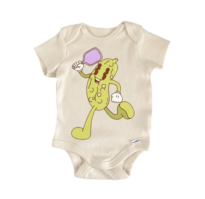 Pickleball Pickle Retro Newborn Baby Onesie® Bodysuit