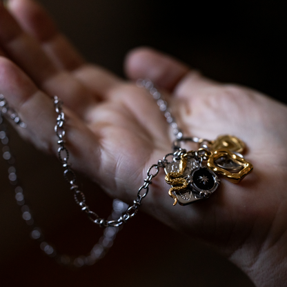 Textured Chronicle Charm Necklace: Laurelladeville x Babe Co.