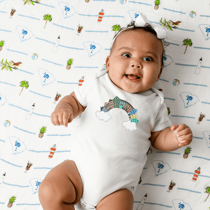 Charleston Rainbow Row Baby Onesie Stretch Cotton Bodysuit up to 18 Months