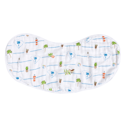 Charleston Rainbow , South Carolina Newborn Gift Bundle: Swaddle, Bib & Onesie