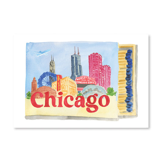 Chicago Matchbook Art Print