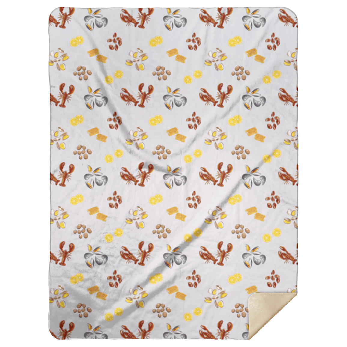 Clam Bake Plush Throw Blanket 60x80 Cozy Hometown Comfort