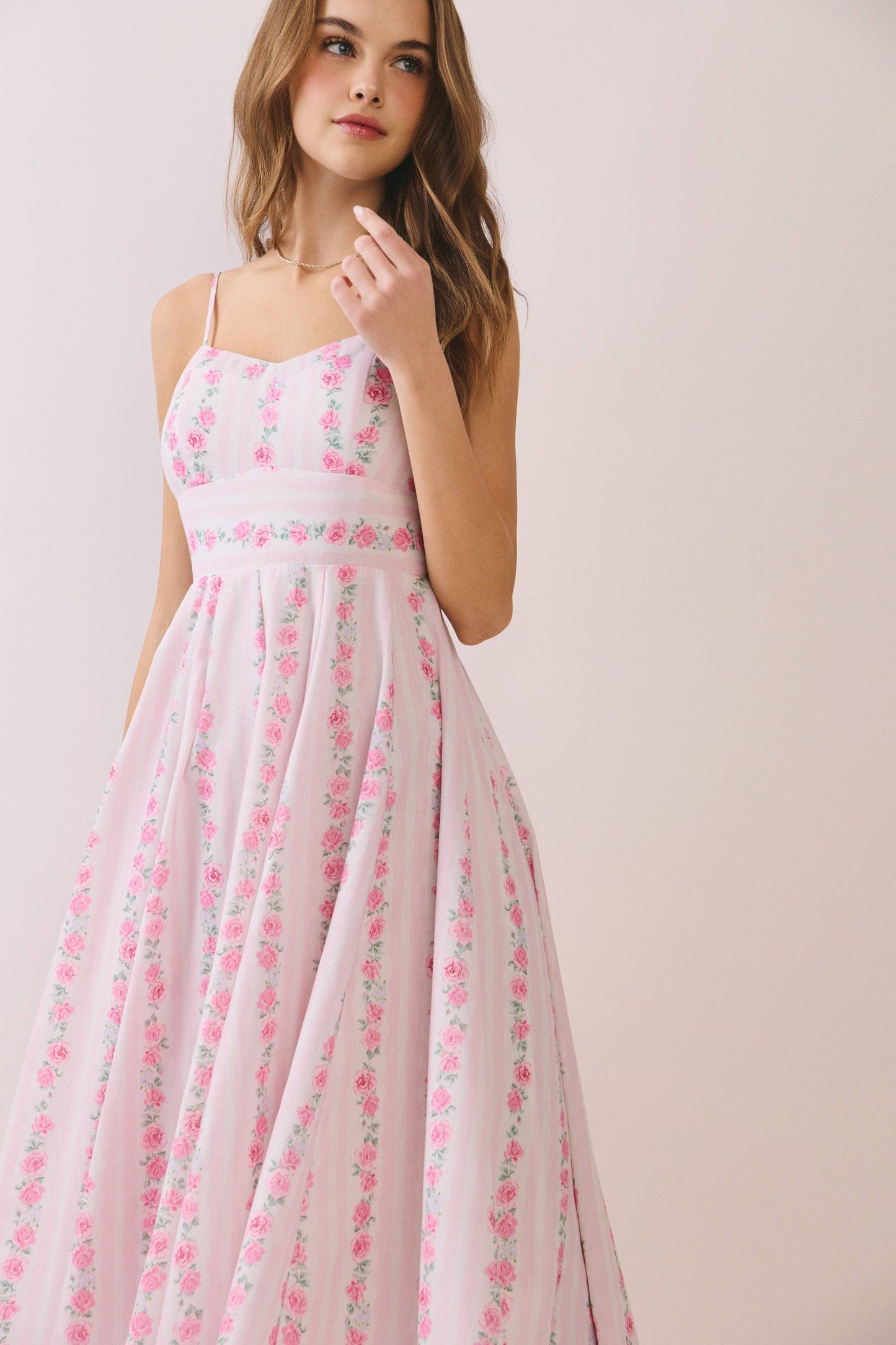 Floral Print Empire Waist Dress