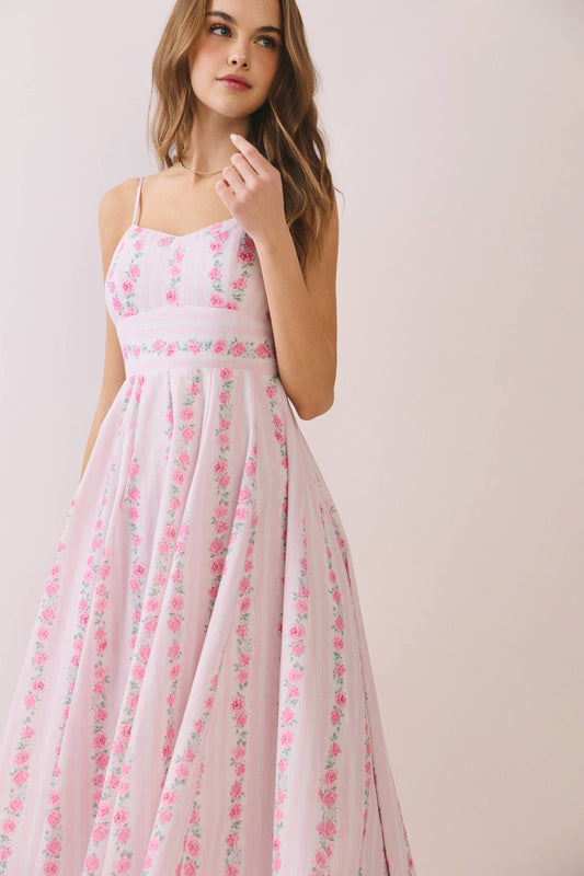 Floral Print Empire Waist Dress