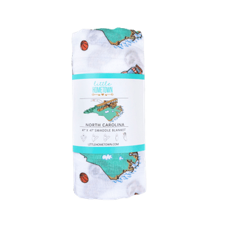 North Carolina Baby Muslin Swaddle Receiving Blanket Extra Large 47 x 47