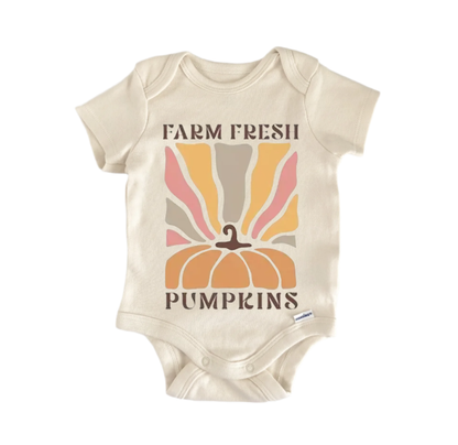 Pumpkin Fall Retro Newborn Baby Onesie® Bodysuit
