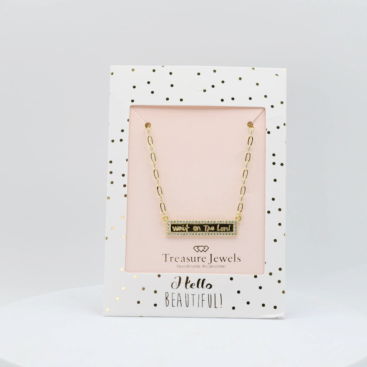 Wait on the Lord Gold Necklace