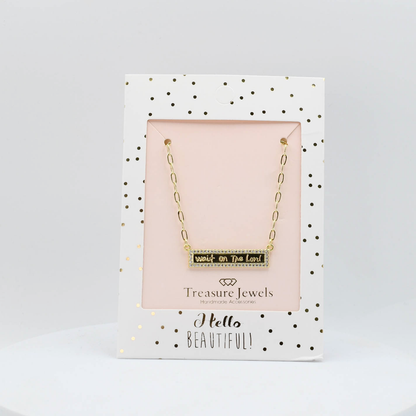 Wait on the Lord Gold Necklace