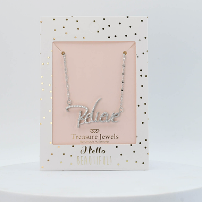 Believe Silver Necklace