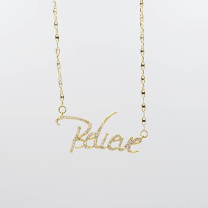 Believe Gold Necklace