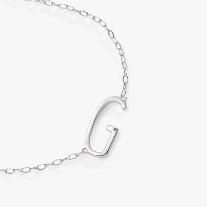 Initial G Precious Elongated Necklace