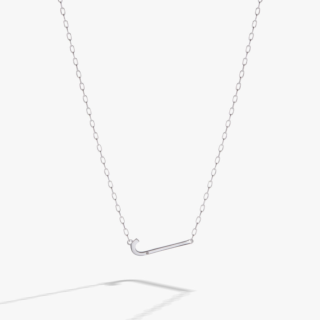 Initial J Precious Elongated Necklace