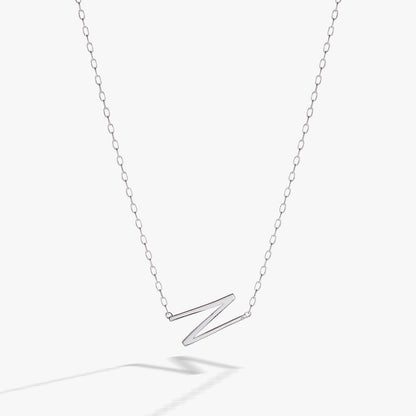 Initial N Precious Elongated Necklace