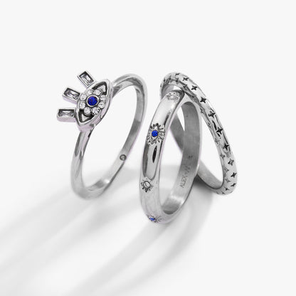 Evil Eye Stacking Ring Set of 3