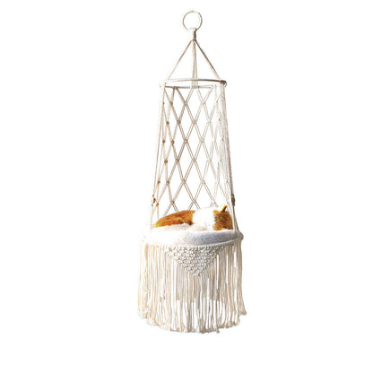 Macrame Hanging Cat Swing Bed
