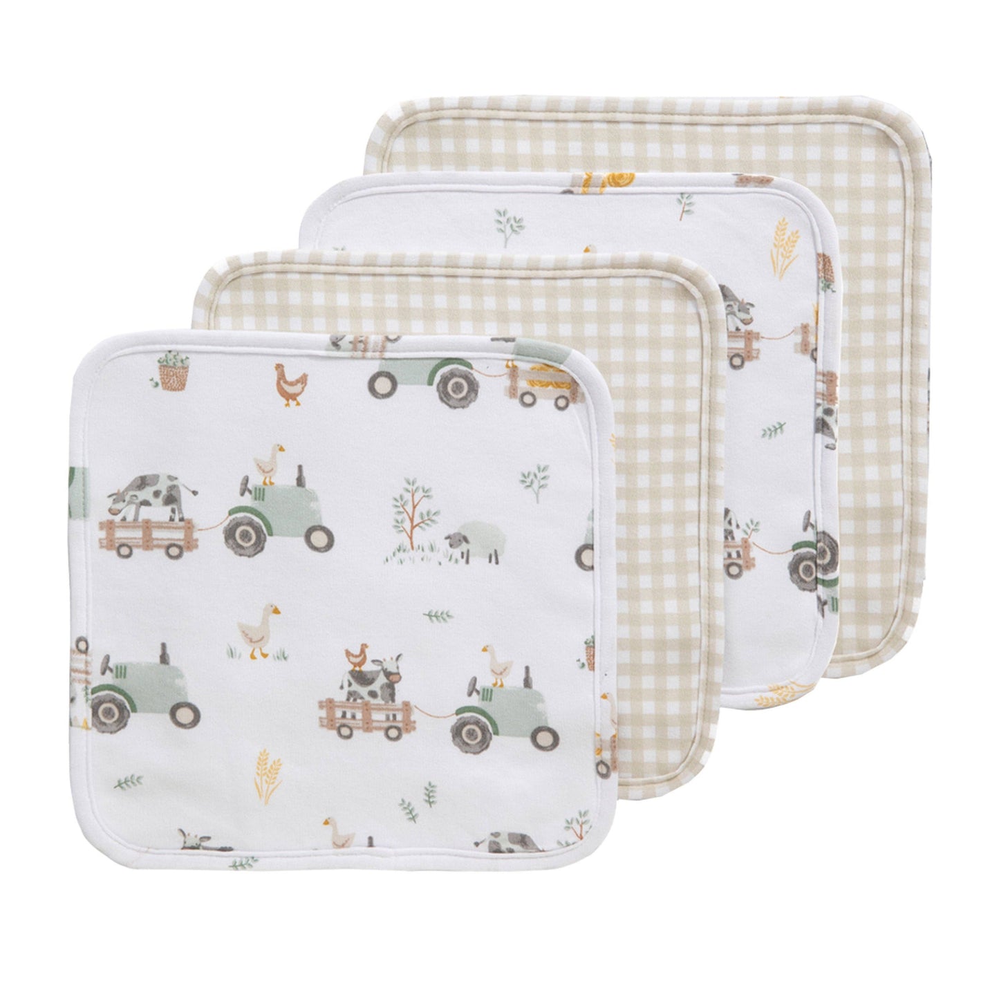 Living Textiles - 5pc 100% Cotton Bath Gift Set | Tractor Ride