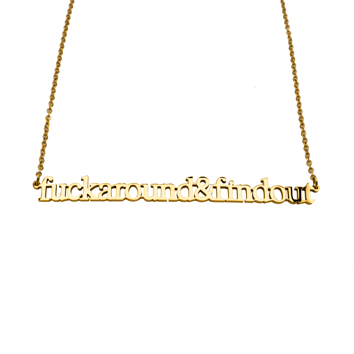 Fuck Around & Find Out Cutout Necklace
