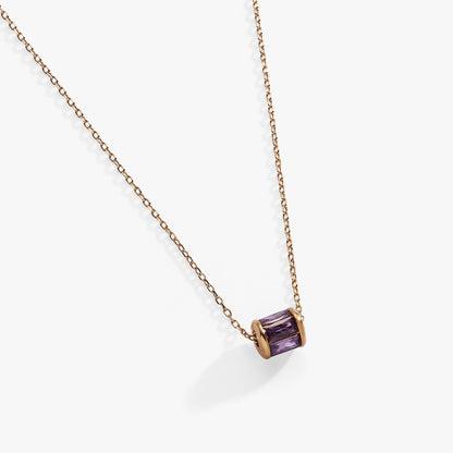 February Birthstone Precious Pendant Necklace