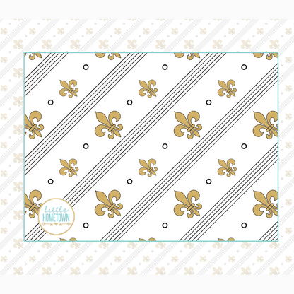 Fleur De Lis Plush Throw Blanket 60x80