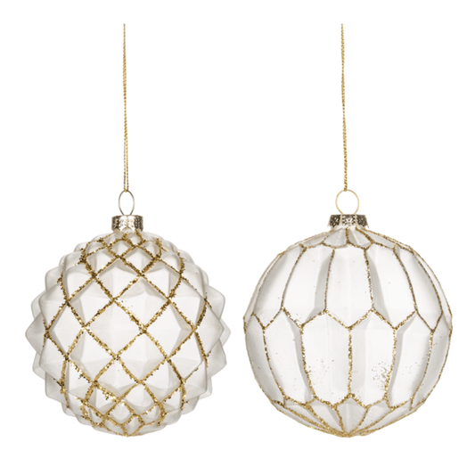 Sand Textured Ball Ornaments (6 pc. ppk.) - Final Sale