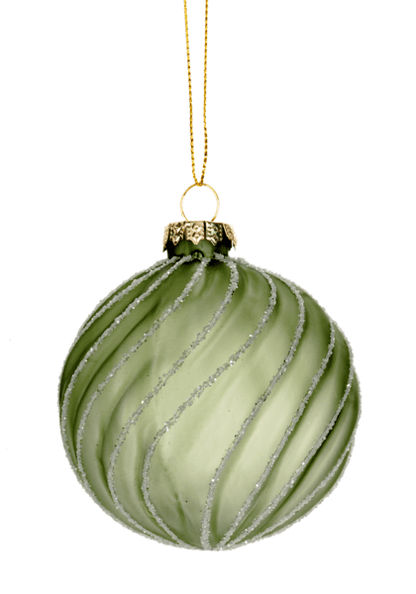 Textured Swirl Ball Ornaments  - Specify color