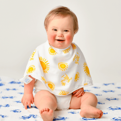 Gift Set: Hey Y'all Baby Muslin Swaddle Blanket and Burp Cloth/Bib Combo Hospital Coming Home Essential
