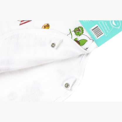 Gift Set: Ohio Baby Muslin Swaddle Receiving Blanket and Burp Cloth / Bib Combo Hospital Coming Home Essential