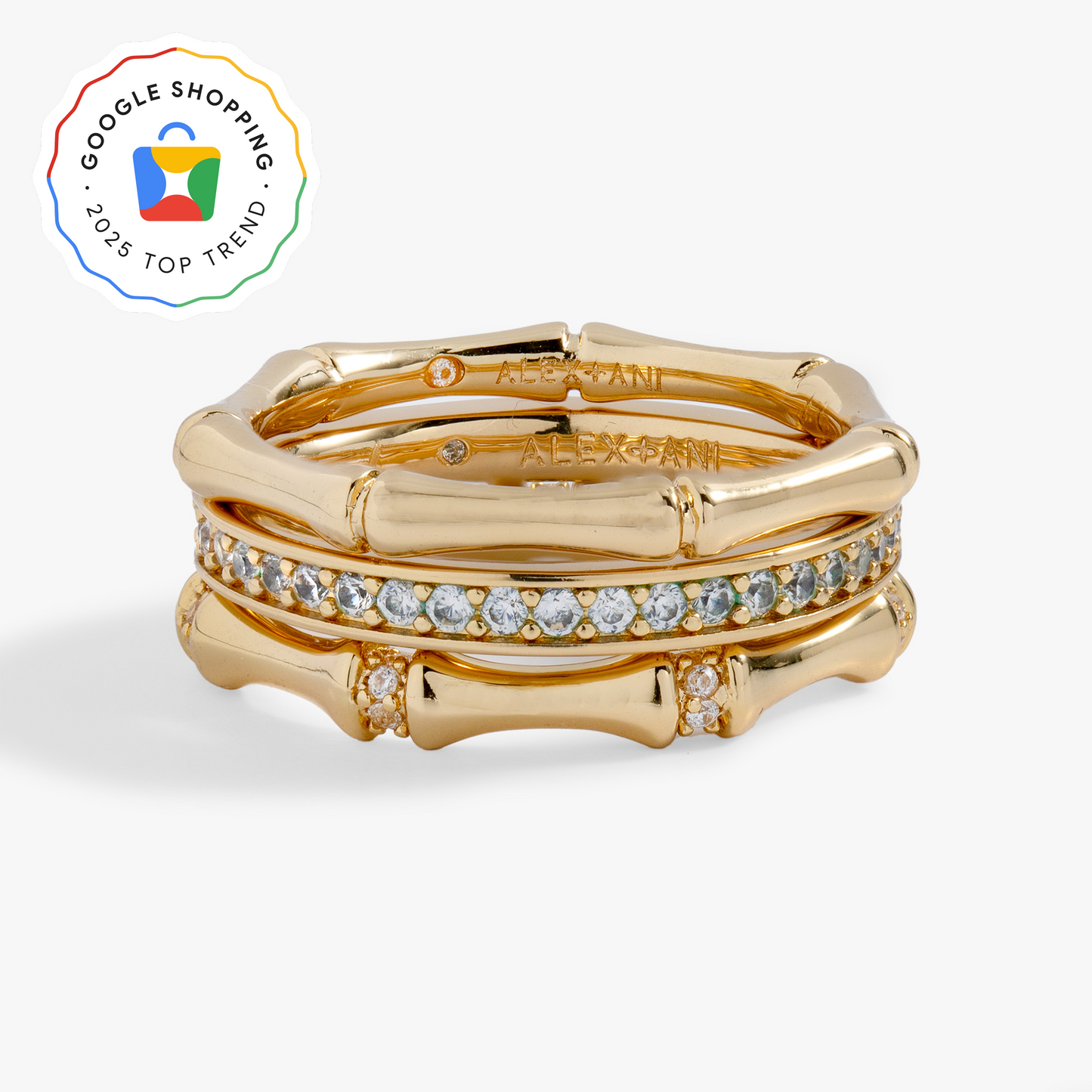 Bamboo Trio Ring Set