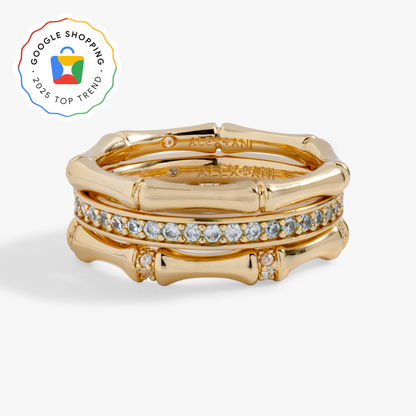 Bamboo Trio Ring Set