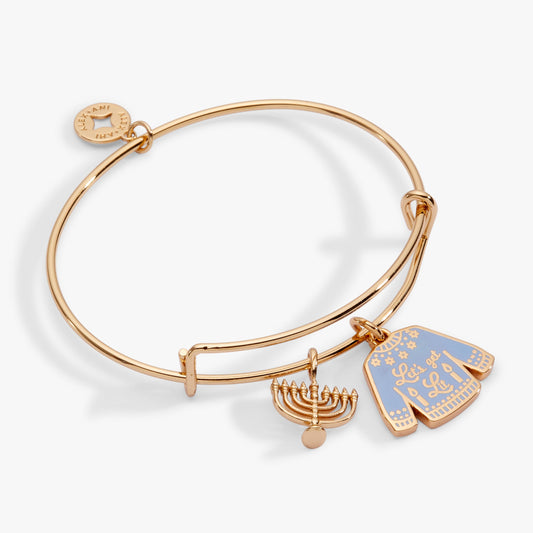 Hanukkah 'Let's get Lit' Ugly Sweater & Menorah Bangle
