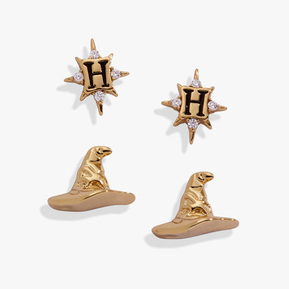Harry Potter™ Hogwarts & Sorting Hat Earring Set of 2