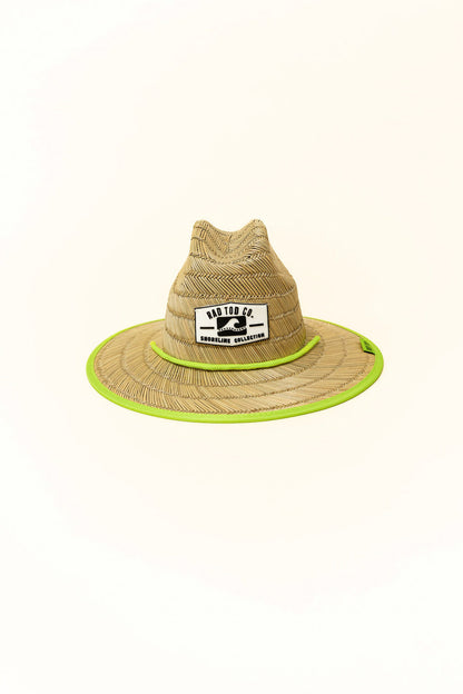 TODDLER STRAW HAT - HI-VIS LIME