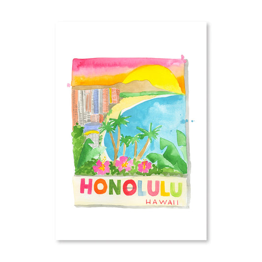 Honolulu Matchbook Art Print
